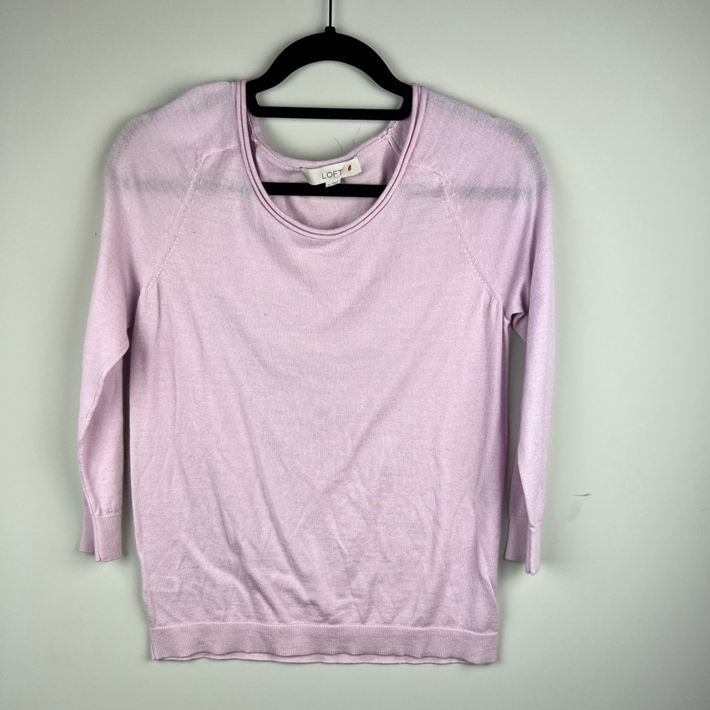 Anne Taylor LOFT Light Pink Women's‎ Crew Neck Sweater